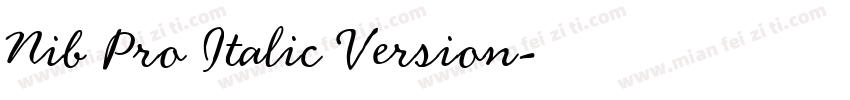 Nib Pro Italic Version字体转换